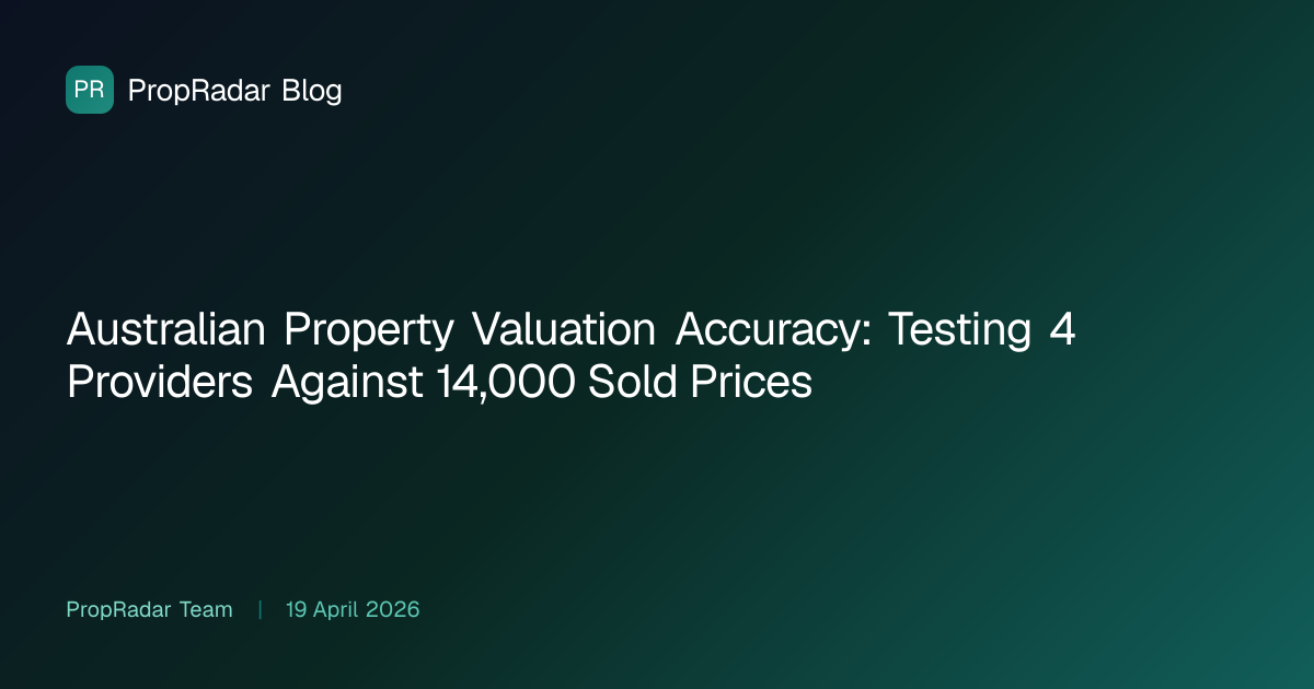 Australian Property Valuation Accuracy: Testing 4 Providers Against 14,000 Sold Prices